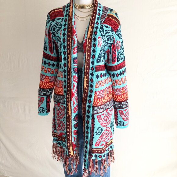 Boho Fringe Cardigan Sweater - Picture 7 of 12